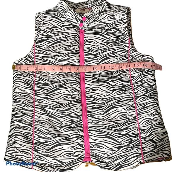 l.e.i life energy intelligence Zebra Vest Black & White,Zipper Fuschia 14/16 XL - Picture 8 of 10
